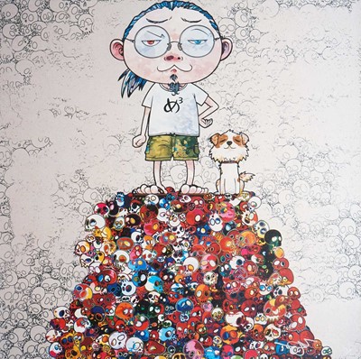 Lot 126 - Takashi Murakami (Japanese 1962-), 'Pom & Me: On the Red Mound of the Dead', 2013