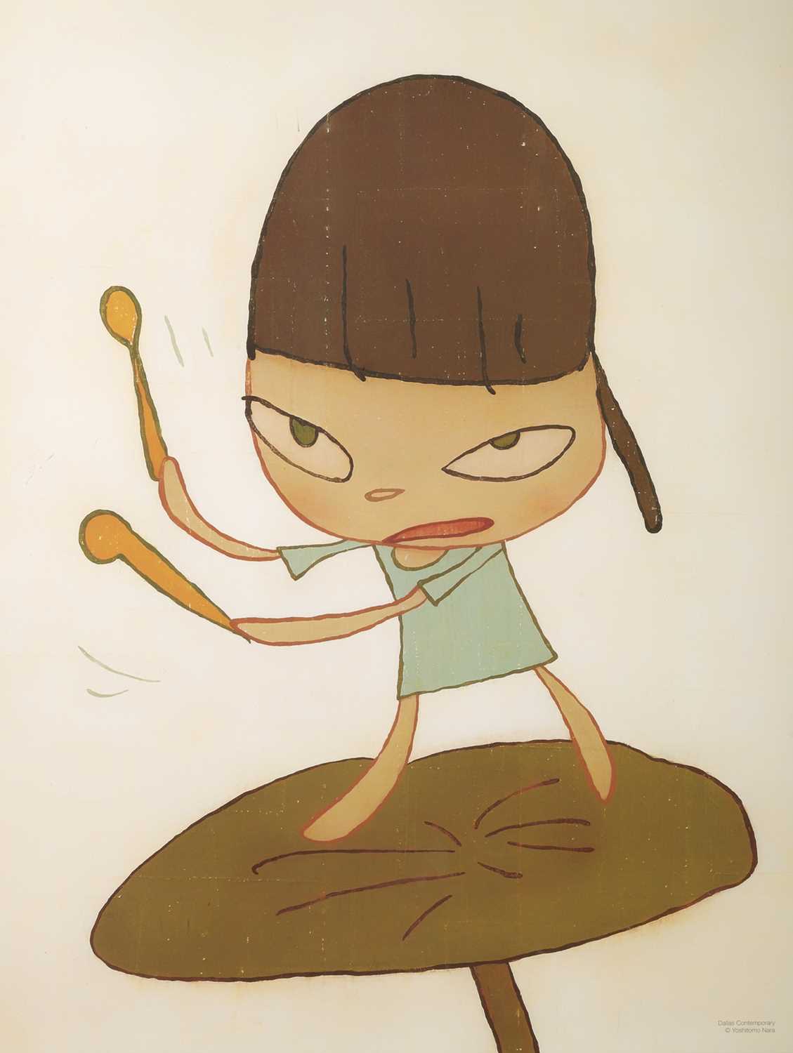 Lot 124 - Yoshitomo Nara (Japanese 1959-), 'Marching On A Butterbur Leaf', 2019