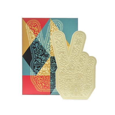 Lot 226 - Shepard Fairey (American 1970-), 'Peace Fingers', 2023