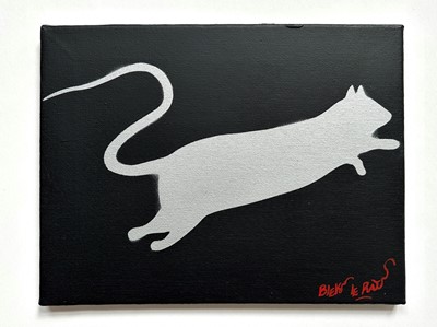 Lot 150a - Blek Le Rat (French 1951-), 'Silver Rat', 2021