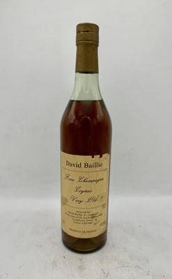 Lot 147 - 1 bottle David Baillie  Very Old Fine Champagne Cognac