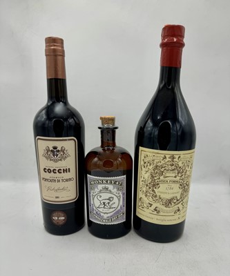 Lot 202 - 5 bottles Mixed Spirits and Vermouth