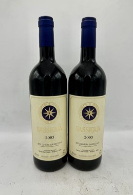 Lot 72 - 2 bottles 2003 Sassicaia