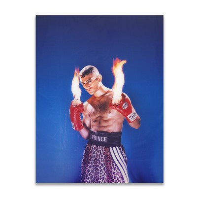 Lot 168 - David LaChapelle (American 1963-), 'Prince Naseem Hamed: Flaming Gloves', 1997