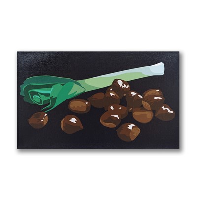 Lot 99 - Julian Opie (British 1958-), 'Still Life With Chestnuts And Leek', 2001