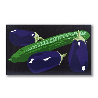 Lot 73 - Julian Opie (British 1958-), 'Still Life With Aubergines And Cucumber', 2001