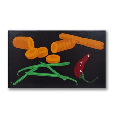 Lot 100 - Julian Opie (British 1958-), 'Still Life With Green Beans, Chilli And Carrots', 2001