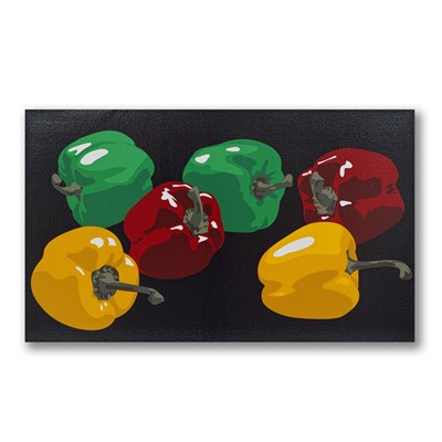 Lot 78 - Julian Opie (British 1958-), 'Still Life With Red, Yellow, And Green Peppers', 2001