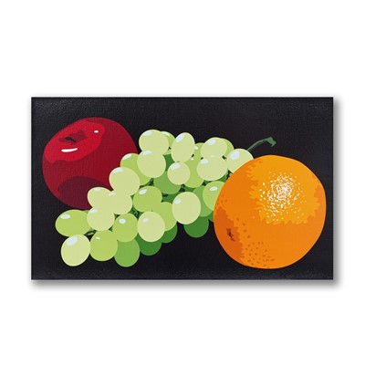 Lot 77 - Julian Opie (British 1958-), 'Still Life With Orange, Grapes And Red Apple', 2001