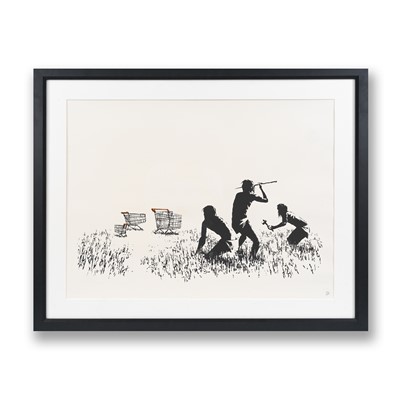 Lot 200 - Banksy (British 1974-), 'Trolleys (Black & White)', 2007