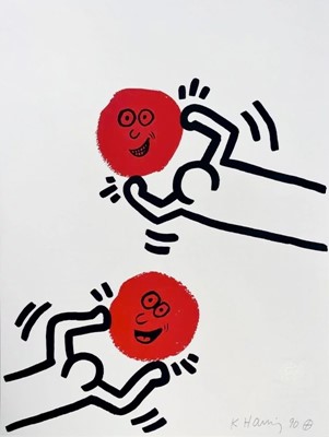 Lot 207 - Keith Haring (American 1958-1990), 'The Story Of Red & Blue', 1989/90