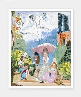 Lot 142 - Genieve Figgis (Irish 1972-), 'Summer Garden (After Nicolas Lavreince)', 2024