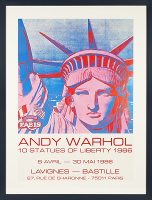 Lot 7 - Andy Warhol (American 1928-1987), '10 Statues Of Liberty 1986 Poster', 1986