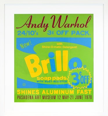 Lot 8 - Andy Warhol (American 1928-1987), 'Pasadena Art Museum – Brillo Soap Pads, 1970