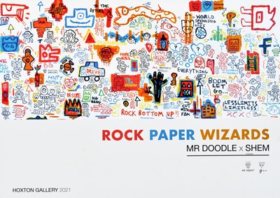 Lot 103 - Mr Doodle (British 1994-) X Shem, 'Rock Paper Wizards', 2021