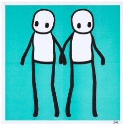 Lot 271 - Stik (British 1979-), 'Holding Hands (Teal)', 2020