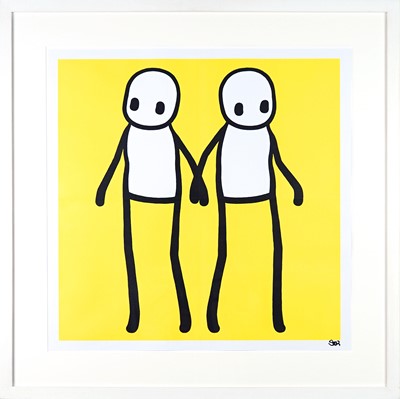 Lot 272 - Stik (British 1979-), 'Holding Hands (Yellow)', 2020