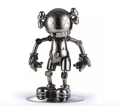 Lot 185 - Kaws & Hajime Sorayama (Collaboration), 'No Future Companion (Black Chrome)', 2008