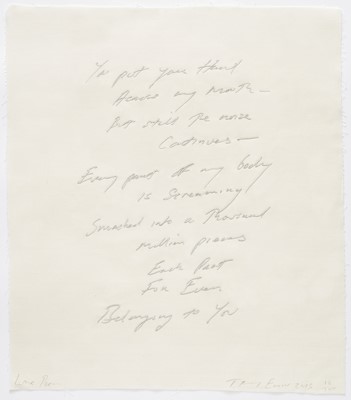 Lot 195 - Tracey Emin (British 1963-), 'Love Poem', 2013