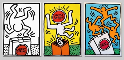 Lot 15 - Keith Haring (American 1958-1990), 'Lucky Strike (I, II & III)', 1987