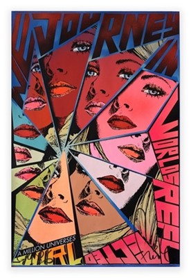 Lot 222a - Faile (Collaboration), 'Worlds Reflected/Hot Line B-Side', 2021