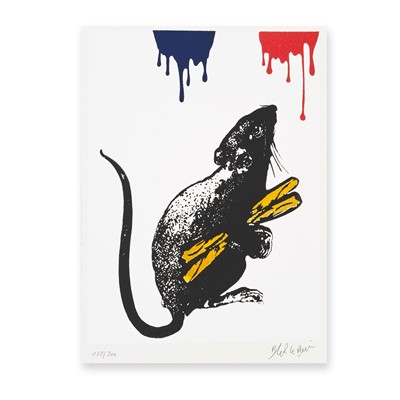 Lot 210 - Blek Le Rat (French 1951-), 'No 5 (Baguette Rat)', 2019