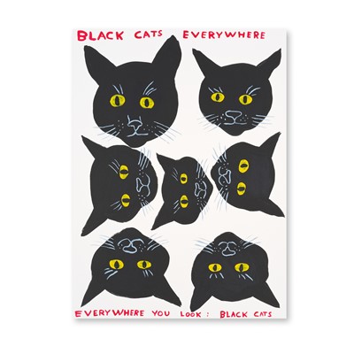 Lot 121 - David Shrigley (British 1968-), 'Black Cats', 2021