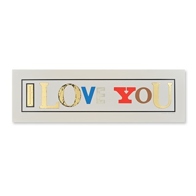 Lot 172 - Peter Blake (British 1932-), 'I Love You (White), 2010