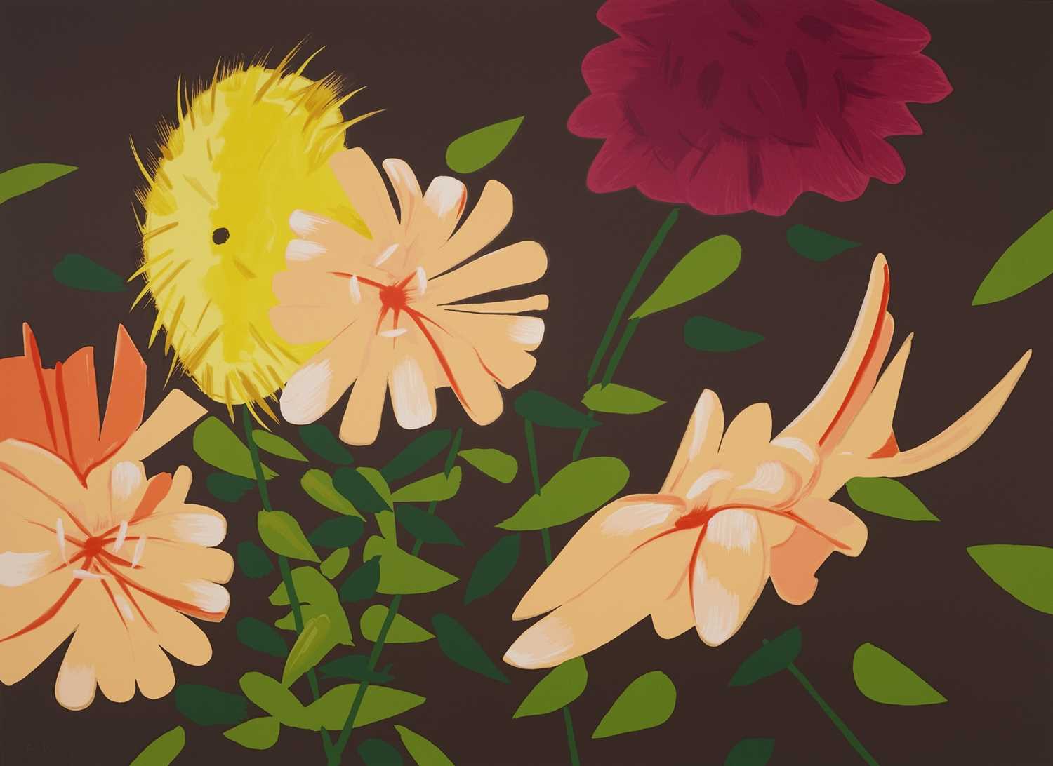 Lot 110 - Alex Katz (American 1927-), 'Late Summer Flowers', 2013