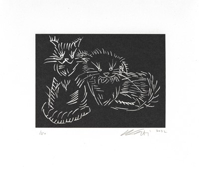 Lot 4 - Ai Weiwei (Chinese 1957-), 'Cats (Black)', 2022