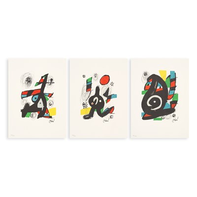 Lot 71 - Joan Miro (Spanish 1893-1983), 'La Melodie Acide', 1980 (Three Works)