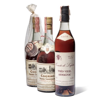 Lot 376 - Mixed Cognac and Armagnac