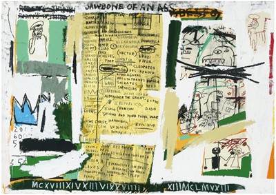 Lot 168a - Jean-Michel Basquiat (American 1960-1988), 'Jawbone of An Ass', 1982