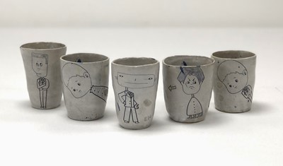 Lot 73 - En Iwamura (Japanese 1988-), 'Doodle Cups', 2018