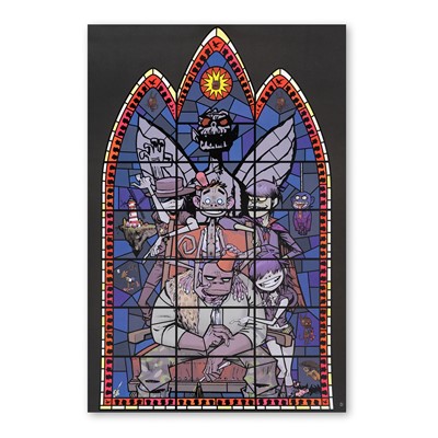 Lot 213 - Jamie Hewlett (British 1968-), 'Stained Glass Window (Large, Center), 2005