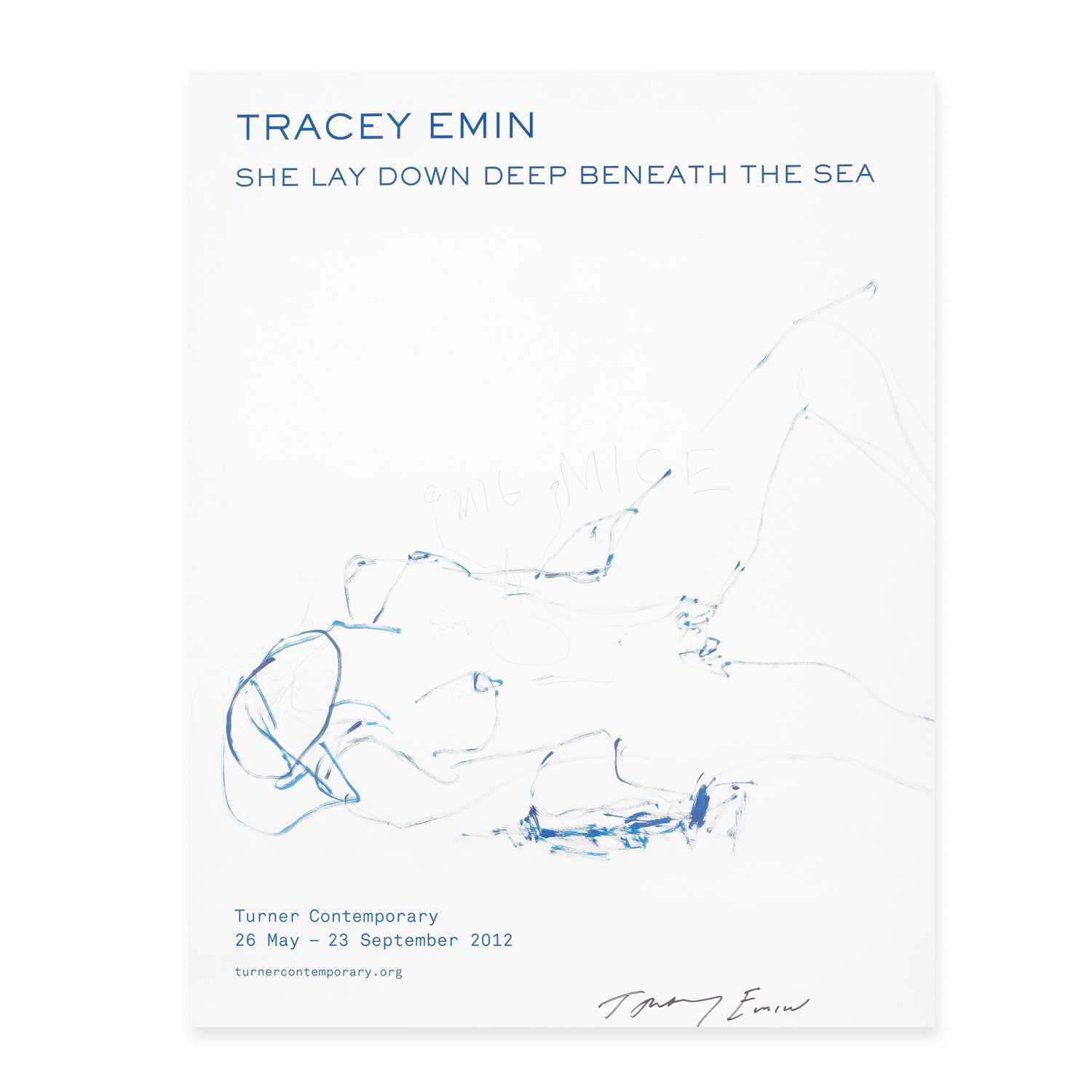 Lot 89 - Tracey Emin (British 1963-), 'She Lay Down Beneath The Sea', 2012