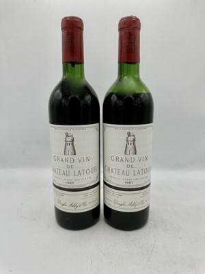 Lot 81 - 2 bottles 1967 Ch Latour