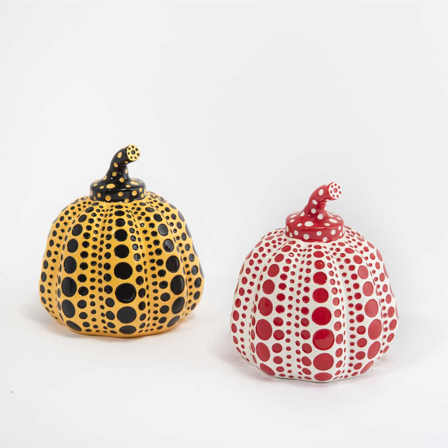 Lot 150 - Yayoi Kusama (Japanese 1929-), ‘Pumpkin (Yellow & Black and Red & White)’, 2016