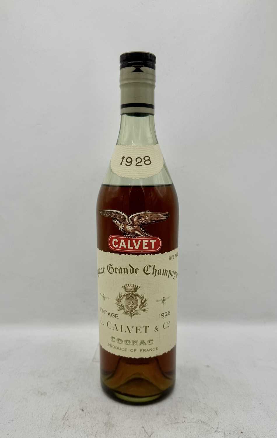 Lot 229 - 1 bottle 1928 Calvet Grande Champagne Cognac