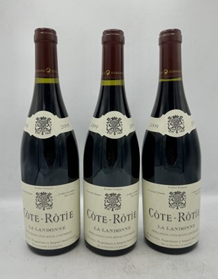 Lot 62 - 3 bottles 2009 Cote-Rotie La Landonne Rostaing