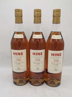 Lot 101 - 6 bottles 1988 Hine Early Landed Grande Champagne Cognac