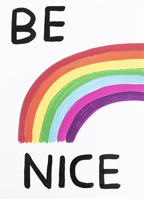 Lot 133 - David Shrigley (British 1968-), 'Be Nice', 2018