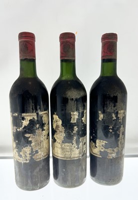 Lot 36 - 3 bottles 1961 Ch Batailley