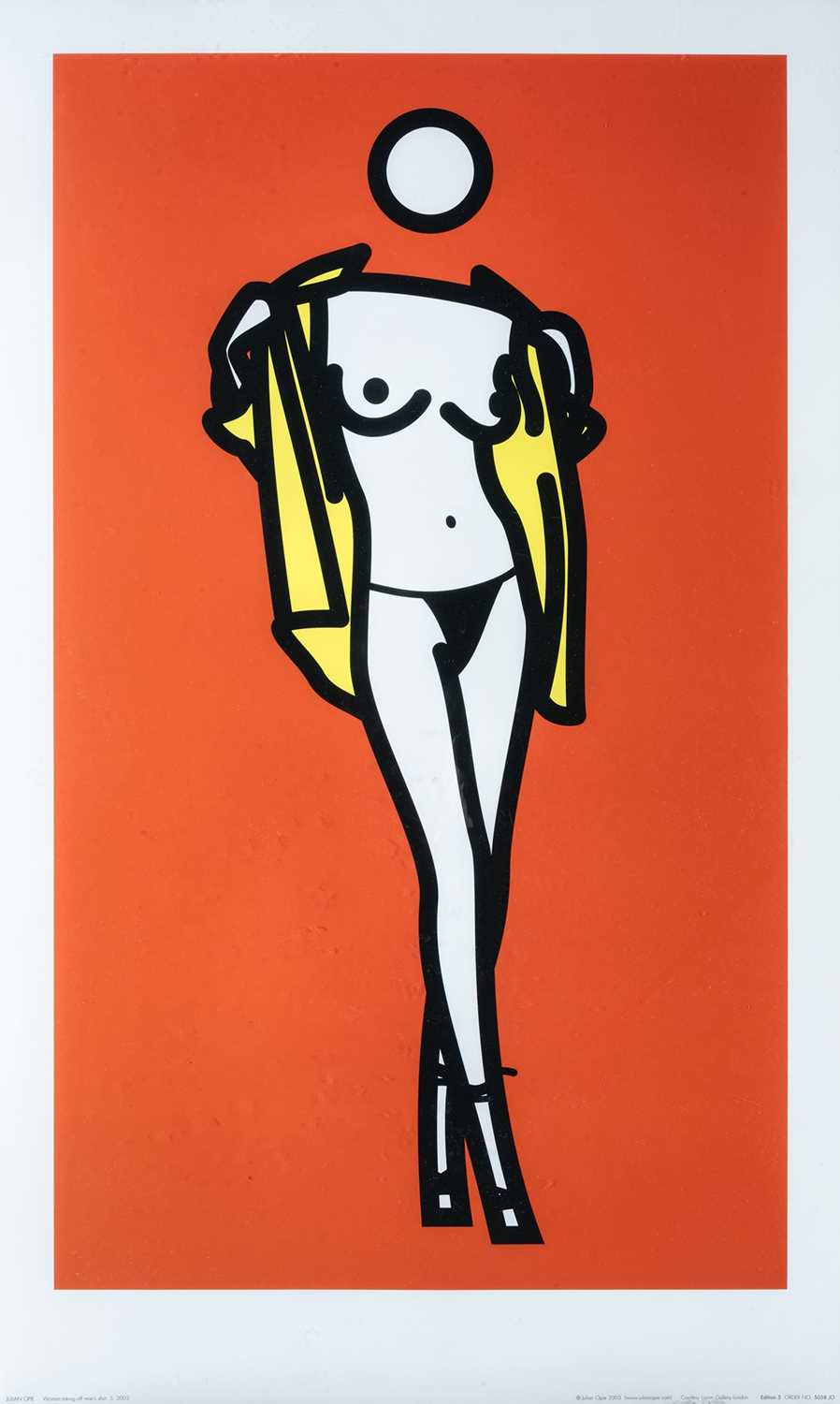 Lot 90 - Julian Opie (British 1958-), 'Woman Taking Off Man's Shirt. 5', 2003