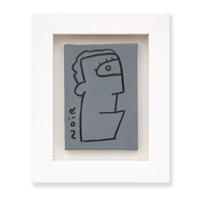 Lot 275 - Thierry Noir (French 1958-), 'Mini Canvas (Dark Grey)', 2020