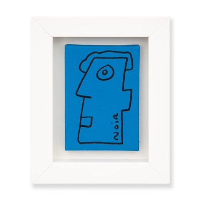 Lot 278 - Thierry Noir (French 1958-), 'Mini Canvas (Dark Blue)', 2020