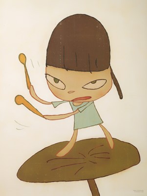 Lot 293 - Yoshitomo Nara (Japanese 1959-), 'Marching On A Butterbur Leaf', 2019