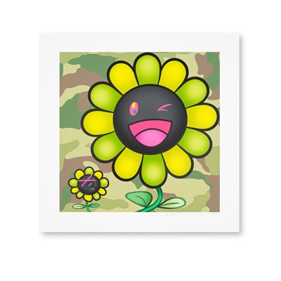 Lot 83 - Takashi Murakami (Japanese 1962-), 'Murakami.Flower #11245 (Jungle Camouflage)', 2024