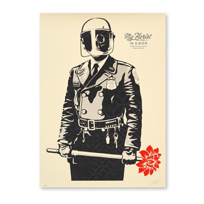 Lot 265 - Shepard Fairey (American 1970-), 'My Florist Is A Dick (Large Format)', 2019