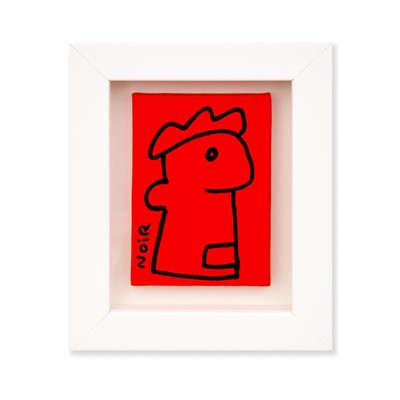 Lot 277 - Thierry Noir (French 1958-), 'Mini Canvas (Red)', 2020